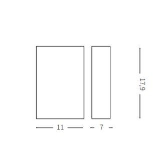 Lampa ścienna Ideal Lux Flash Gesso AP1 High