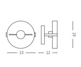 Lampa ścienna, Lampa sufitowa Ideal Lux Glim PL1