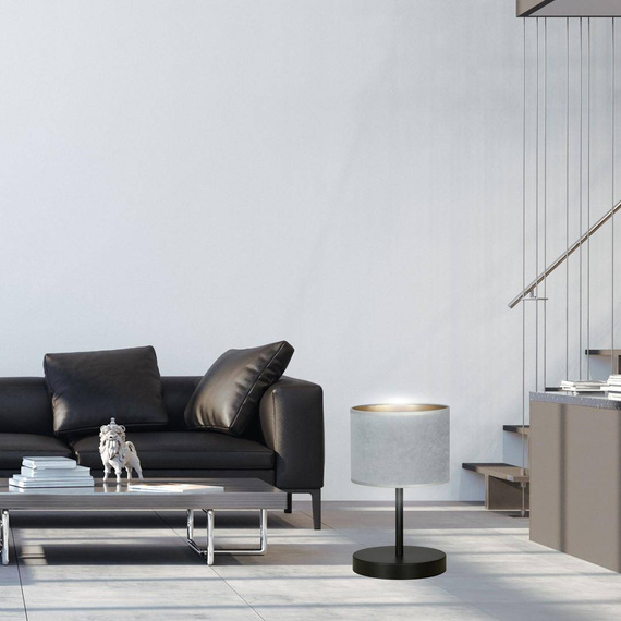 Lampka nocna HILDE LN1 BL GRAY czarny (1050/LN1) - Emibig