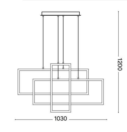 Lampa wisząca Ideal Lux Frame 253589