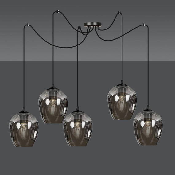 Wisząca lampa LEVEL 5 BL GRAFIT czarny (757/5) - Emibig
