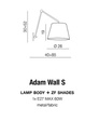 Adam S Lampa Ścienna Azzardo czarna AZ1843+AZ2600