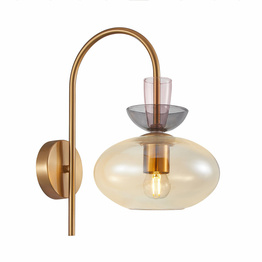 Lampa Ścienna Italux Fanda Wl-31882-1-Gd-Amb