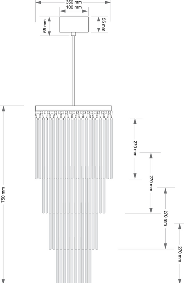 Kutek Filago Lampa wisząca FIL-ZW-10(P)350/270