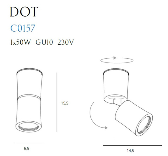 Plafon Maxlight Dot C0157