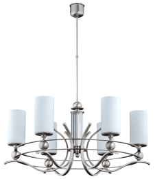 Lampa wisząca Kutek Ruta RUT-ZW-6(N/KL)WHITE Nikiel
