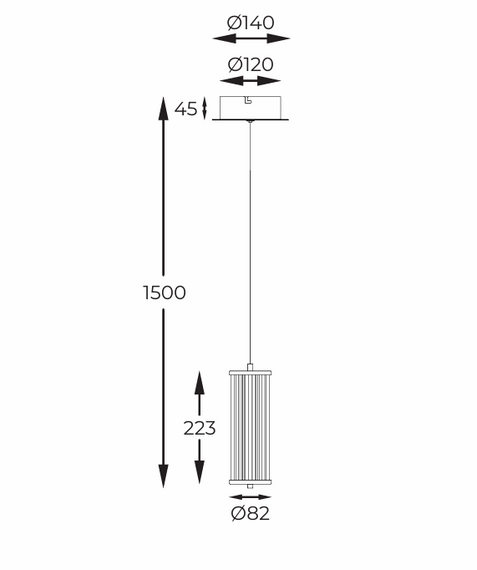 Zuma Line Lampa wisząca Cally MD3147-1A-3GT