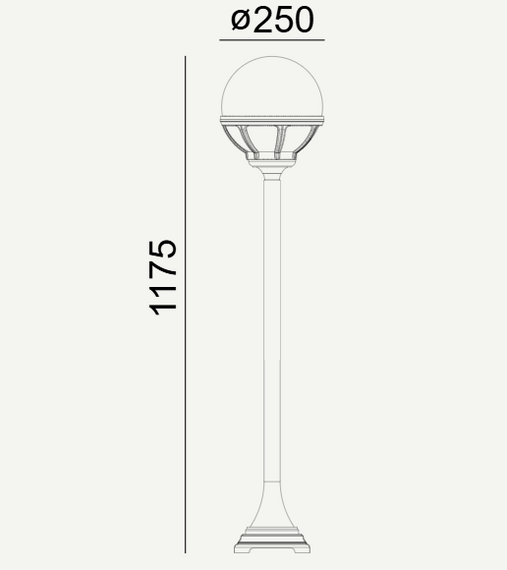 Lampa stojąca zewnętrzna 315BL Norlys Bologna