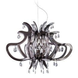 Lampa wisząca Slamp Medusa Pewter z kryształkami Swarovski