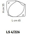 Plafon Sillux ATENE LS 4/226 bursztynowy 45 x 35 cm