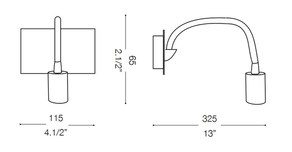 Lampa ścienna DYNAMO AP1 121352 antyczny brąz Ideal Lux