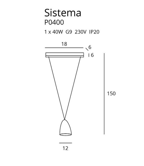 Zwis Nowoczesny Maxlight SISTEMA P0400