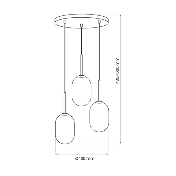 Lampa Wisząca Milagro Alias ML0320 Czarna