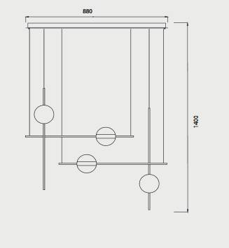 Lampa wisząca Mantra Cuba 7160