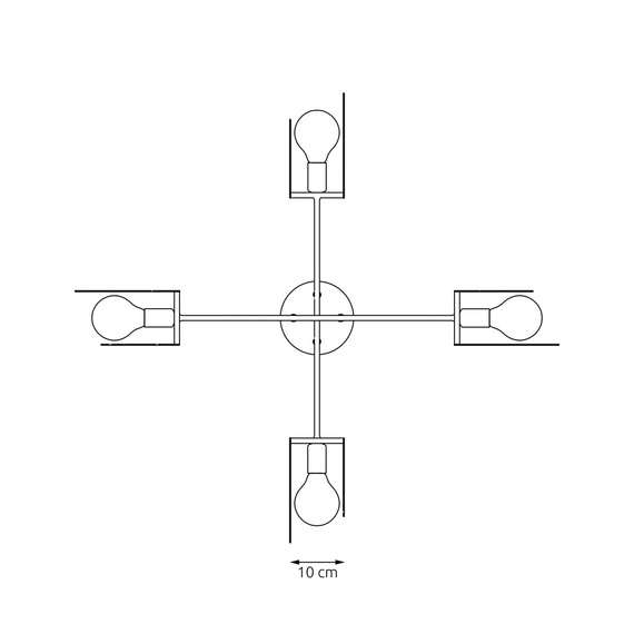 Lampa Wisząca Emibig Xotic 4 Bl (1411/4)