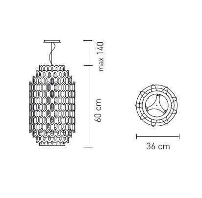Lampa wisząca Slamp Chantal S White
