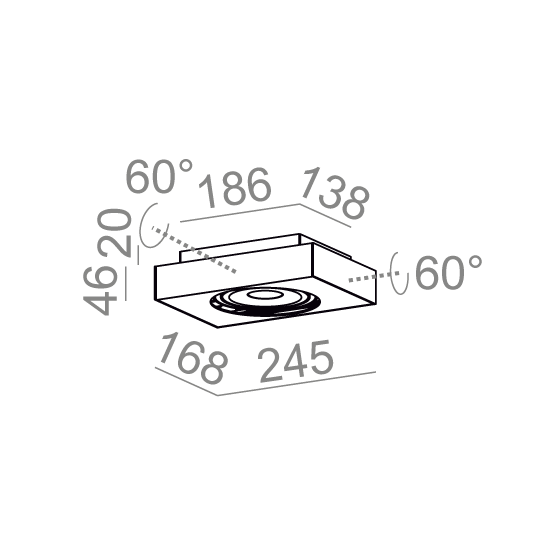 AQform SLEEK 111x1 DISTANCE 40210-L930-F1-00-13 Plafon LED