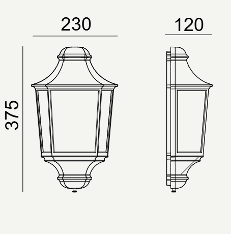 Norlys 730BL Kinkiet zewnętrzny Glasgow