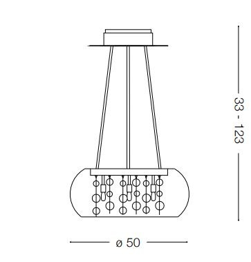 Lampa wisząca Ideal Lux Audi-80 SP8 Fume