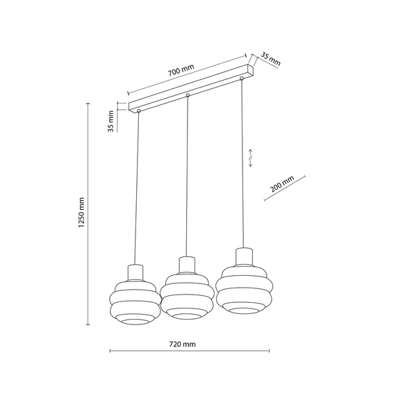 Lampa Wisząca TK Lighting Melia 11091