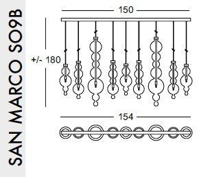 Lampa wisząca Evi Style SAN MARCO SO 9B