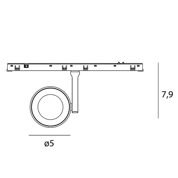 Reflektor do szynoprzewodu Maxlight Micro11 N0010N 5W Czarny 3000K