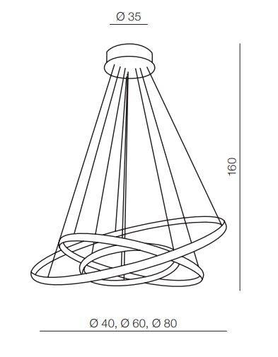 Azzardo Brighton AZ4428 Żyrandol Czarny