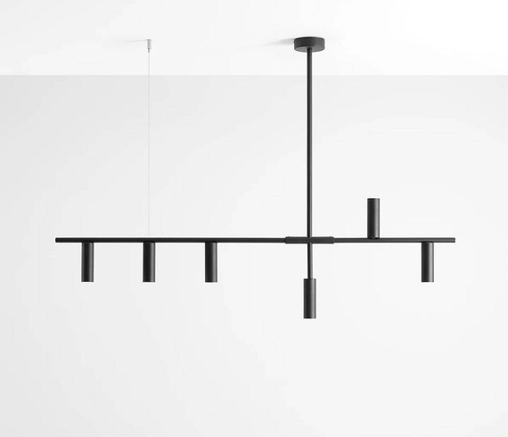 Lampa wisząca Aldex TREVO 6 ALL BLACK 1104K1