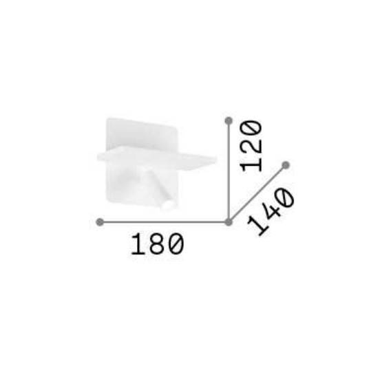 Ideal Lux 287300 Piano Lampa ścienna