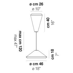 Lampa Wisząca VISTOSI WITHWHITE SP 26 X