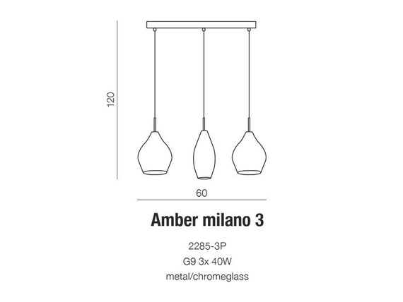 Oprawa sufitowa Azzardo Amber Milano 3 AZ2149