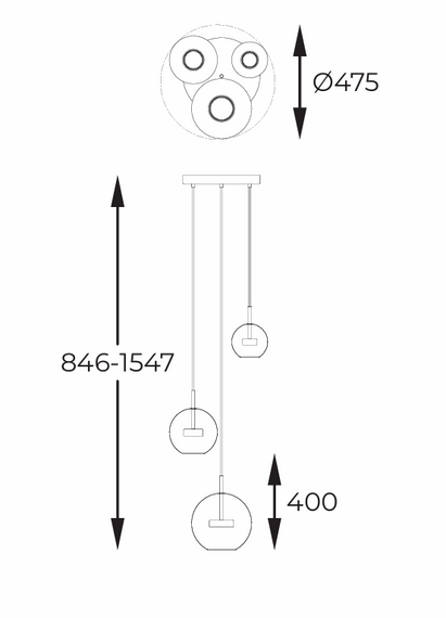 Zuma Line Enceladus Żyrandol P0428-03L-L4AC