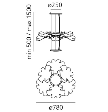 Nowoczesna lampa wisząca Artemide Chlorophilia 1628010A