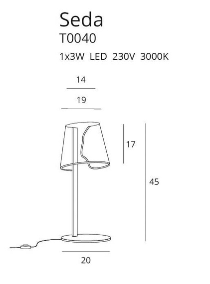 Lampka Gabinetowa MaxLight Seda T0040