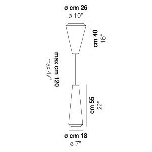 Lampa Wisząca VISTOSI WITHWHITE SP 26 P