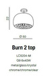 AZZARDO Burn 2 Top Plafon AZ0700 