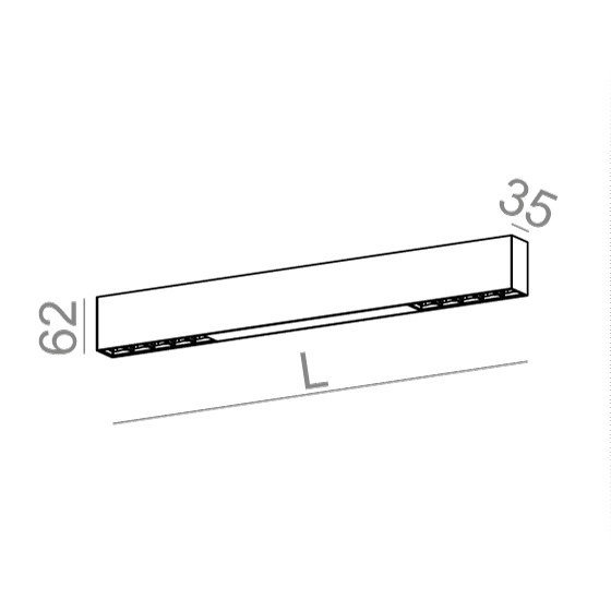 Plafon AQForm Rafter points section 213 cm biały 40524-L930-WW-00-13