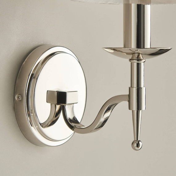 Interiors CA1W1N Lampa ścienna Stanford 1 Polerowany Nikiel