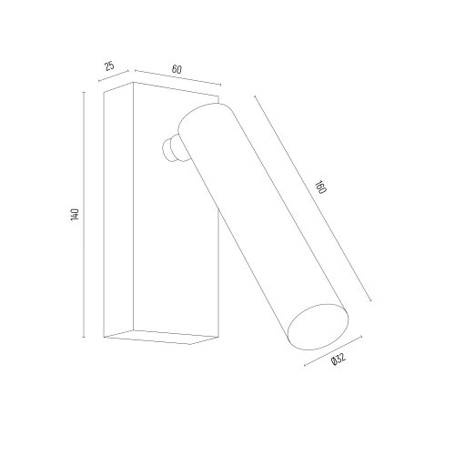 Lampa Ścienna Argon Rio 8332