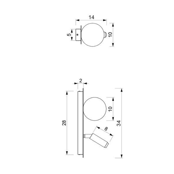 Milagro Kinkiet Sirio MLP8404