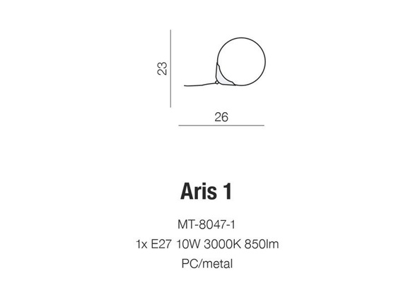 Lampka Azzardo Aris 1 AZ2054