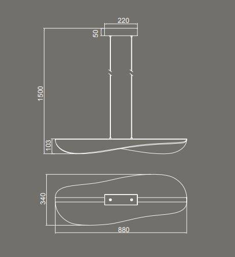 Lampa wisząca Mantra Bianca 7765