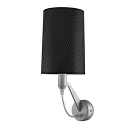 Kinkiet z czarnym abażurem Pujol Eve nikiel