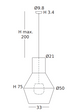 Lampa wisząca OLE iluminacion Tina ODIP29840/50 white