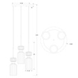 Lampa Wisząca Milagro Molly ML1825 klosze multikolor