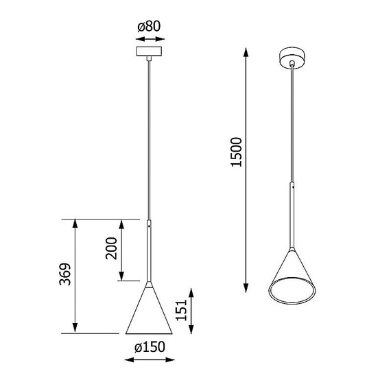 Nowoczesna lampa wisząca Cleoni Rim F 20 LA39/F1/116/3000K