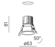 Aqform 38060-M930-WG-00-19 Lampa do zabudowy Hollow
