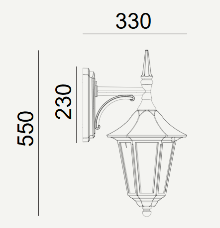 Norlys Kinkiet zewnętrzny Modena 351BL