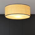 Lampa sufitowa ASTON 3 RATTAN czarny (1149/3) - Emibig