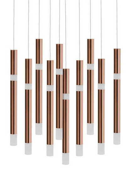 Lampa Wisząca Berella Light Luno 10 BL1508 Miedziana
